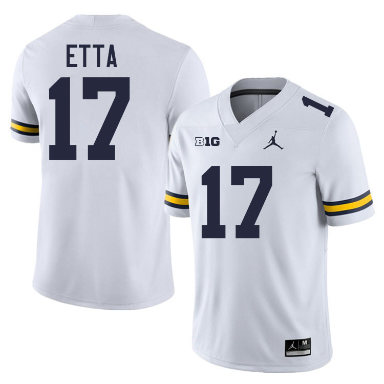Enow Etta Michigan Jersey,Michigan Wolverines #17 Enow Etta College Football Jersey Youth-White